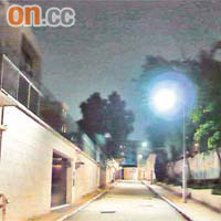 安裝於九龍塘西谷道的LED路燈。	路政署提供圖片