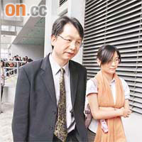 巧琳的主診醫生李英傑（左）及威院專科訓練醫生陳冬青昨出庭作供。