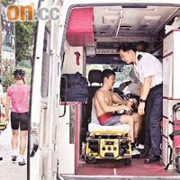 三名受傷單車手被安排送院。