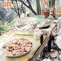 非法開墾人士搭建爐灶燒柴煮食，容易釀成山火。