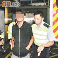 涉嫌「索K」司機被拘捕後送院檢驗。
