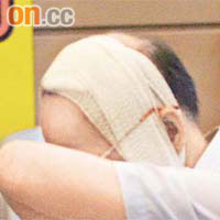被樹枝扑傷頭部途人在醫院觀察。