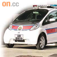 新款電動警車已經於長洲正式使用。