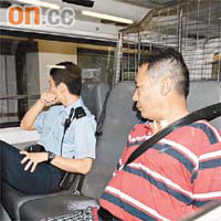 牽涉跨國詐騙案的三名被告昨被帶到法院提堂，圖為被告楊皓鈞。