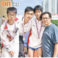 盧紹熙（左二）曾為運動健將，參加校內陸運會屢獲佳績。