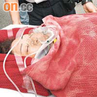 ○九年四月，一名婦人在巴士失足跌倒，撞傷頭部。	資料圖片