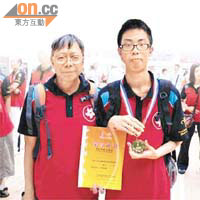 阿朗（右）於中國移植運動會上摘金，並與其他參賽者建立深厚感情。