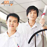 賴志雄（左）及周嘉苗（右）不論成績佳或不理想，也能順利升讀內地名牌大學。