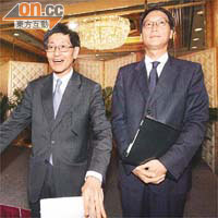 八達通非執行主席梁國權（左）昨宣布，由鄧智輝（右）出任暫委行政總裁。