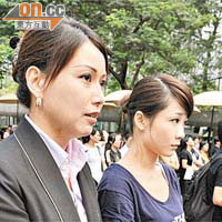 王小姐（左）<br>同死者汪氏夫婦係同一教會，希望佢哋家人可早日平復心情。