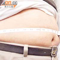 中央肥胖是引發脂肪肝的主因，中文大學的研究證實減腰圍能有效改善脂肪肝病情。	資料圖片