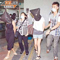 被捕少女中，其中一人為學生。