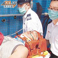 被氣流撞擊工人送院救治。