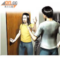 婦人吊頸自殺模擬圖<br>婦人疑不滿被丈夫懷疑有婚外情，雙方激烈爭執。