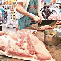 內地供港豬肉批發價一年累升近一成八，未來仍有上升可能。