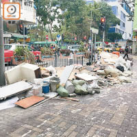佐敦：棄置廢料塞路  阻行人