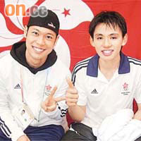 劉少維（左）與李浩賢包辦男單連贏位。