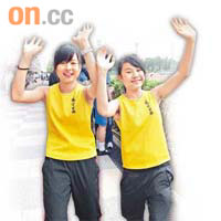 德望C妹鄧巧盈（右）與蘇津慧（左）今日分別於400米及800米爭佳績。