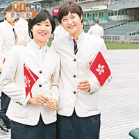 上屆亞運羽毛球女單冠軍王晨（右），今屆以教練身份帶領葉姵延出賽。